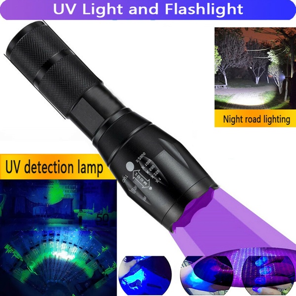 2-in-1 LED Flashlight, Ultraviolet And White Light, Adjustable Focus LED Inspection Light,2 Pack-TK,TMEU For Self-pickup - Image 8