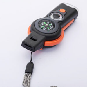 Survival Whistle Lifesaving Whistle Thermometer Compass With LED Light