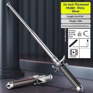 Self-defense Telescopic Baton, Alloy Steel Quenching Process, Three-section Self-defense Baton