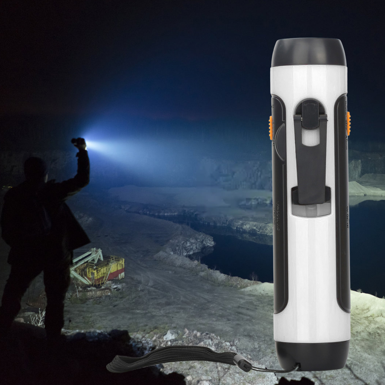 Emergency Hand Cranked Flashlight Distress Alarm - Image 4