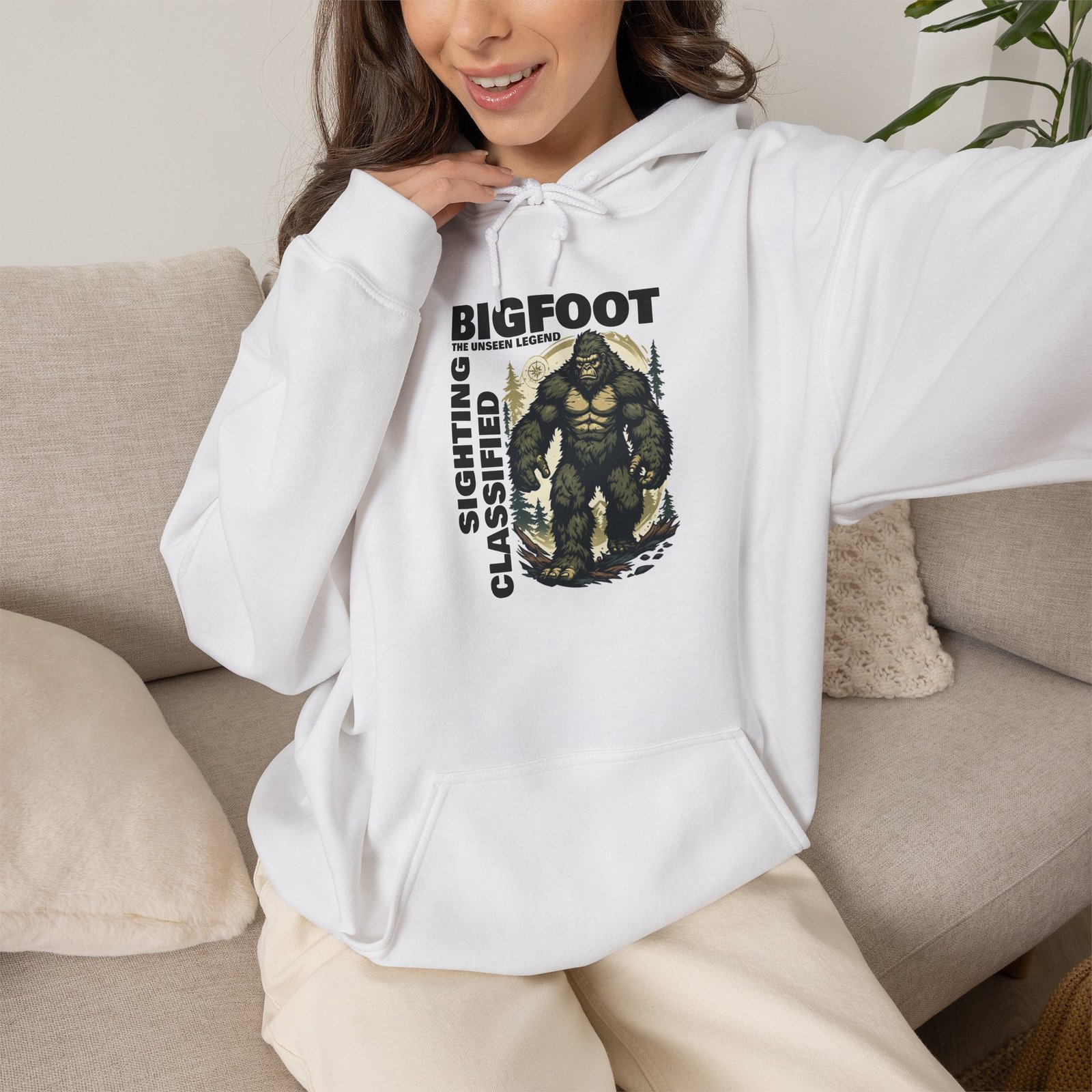 Bigfoot Classic Sighting Hoodie — Retro Sasquatch Graphic Pullover - Image 8