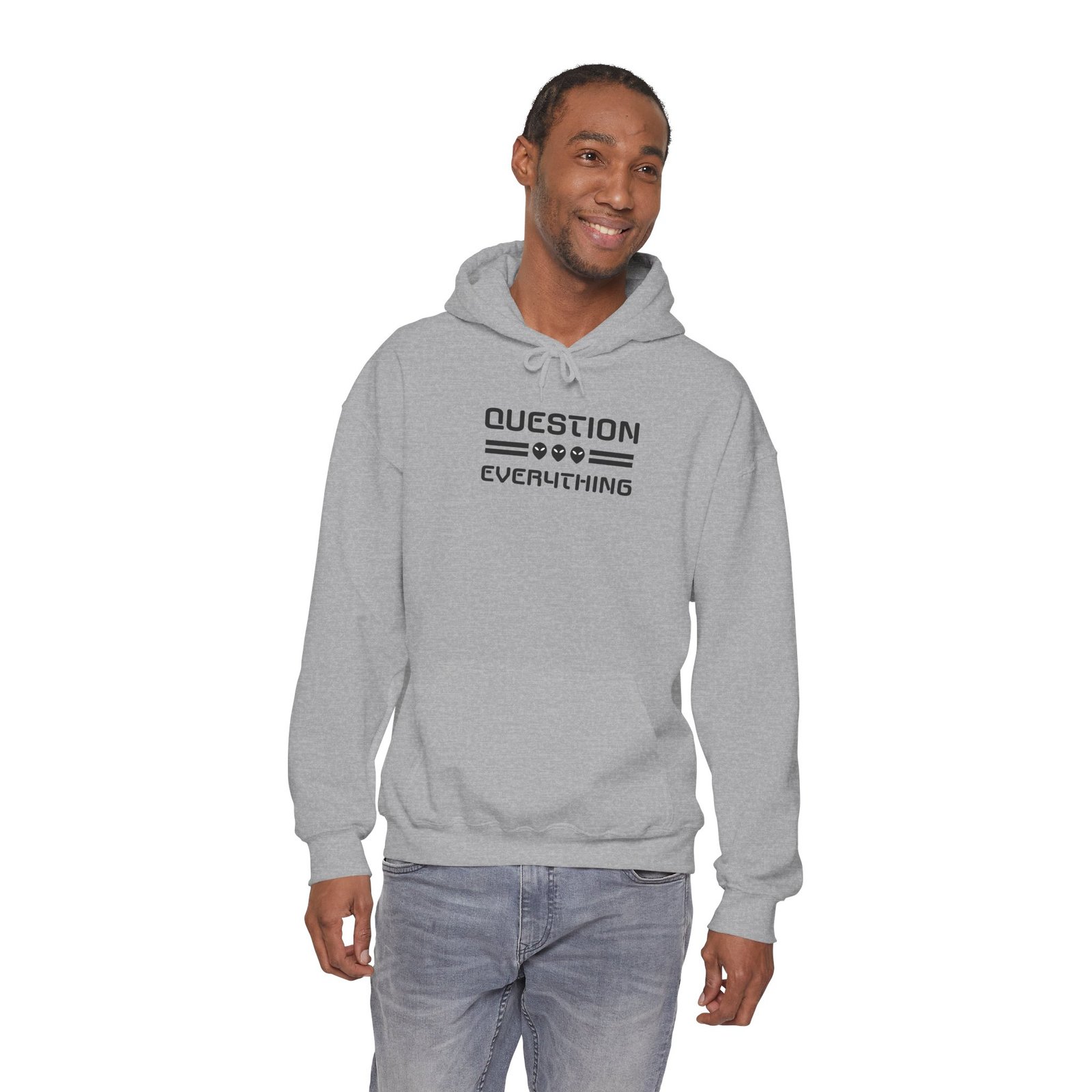 Question Everything Hoodie | Minimalist Text Graphic, Philosophical Apparel - Image 15