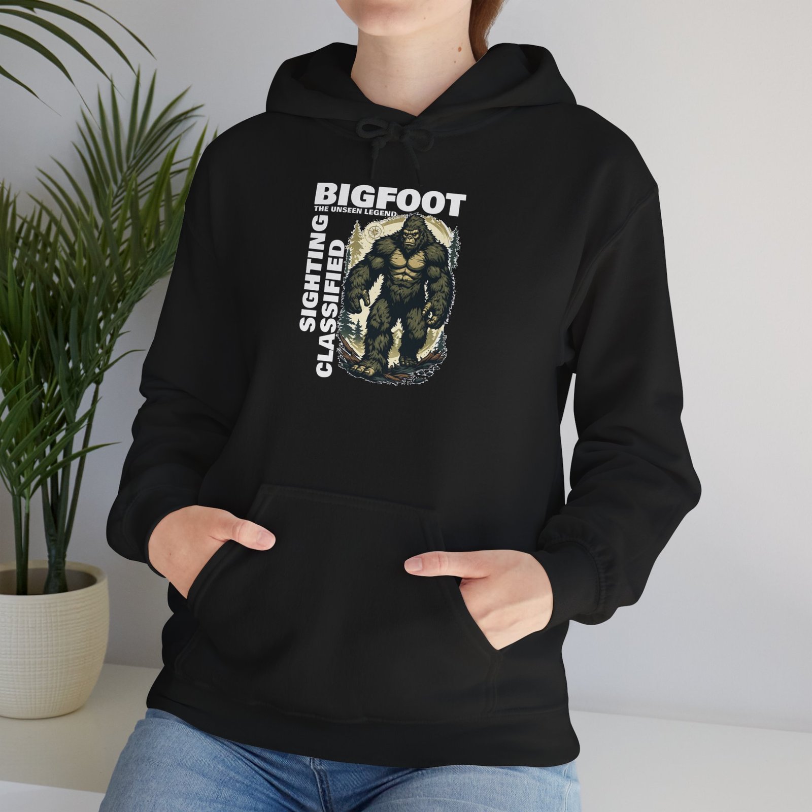 Bigfoot Classic Sighting Hoodie — Retro Sasquatch Graphic Pullover - Image 4