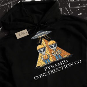 Pyramid Construction Co. Logo Hoodie | Vintage Egyptian Pyramid Graphic