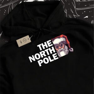 The North Pole Santa Skull Hoodie | Christmas Gothic Holiday Sweatshirt | Xmas | Merry Christmas