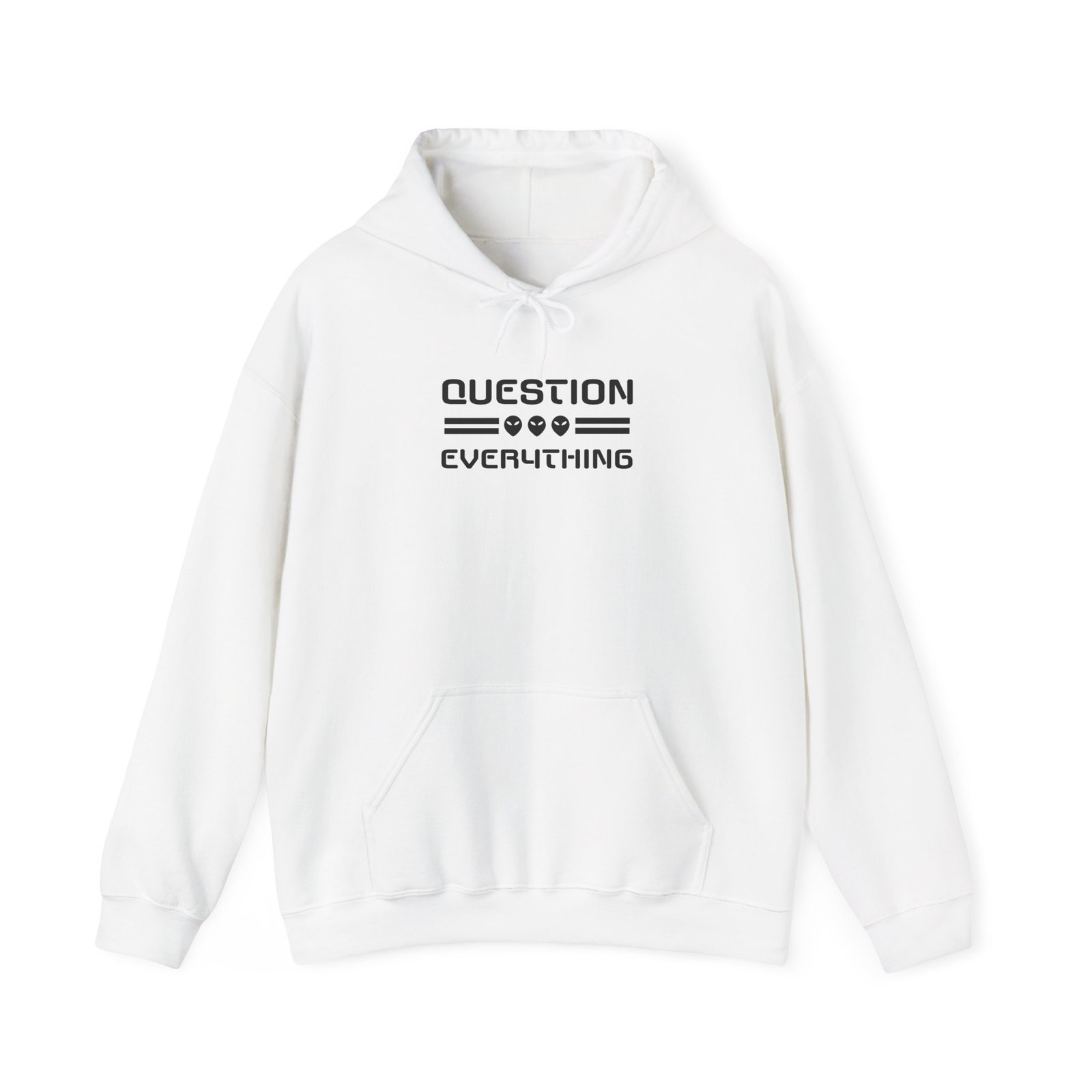 Question Everything Hoodie | Minimalist Text Graphic, Philosophical Apparel - Image 7