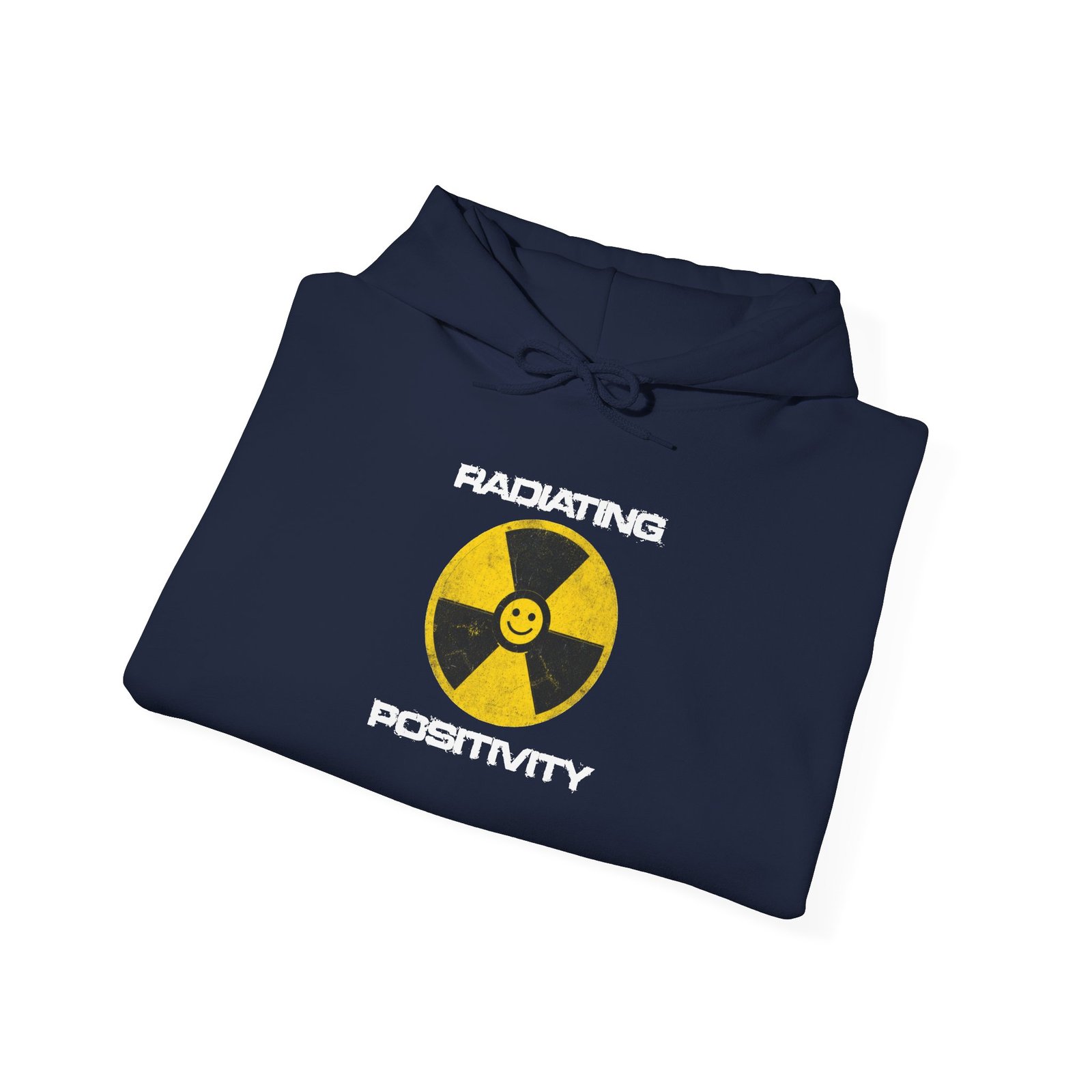 Radiating Positivity Hoodie | Radiation Symbol Smile Centered Chest - Image 17