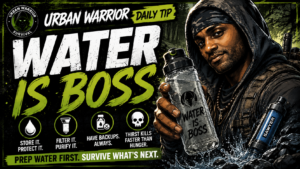 URBAN SURVIVAL TIP #1 – WATER IS BOSS